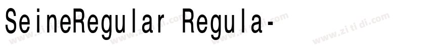 SeineRegular Regula字体转换